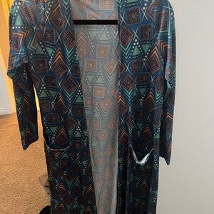 LuLaRoe Geometric Patterned Long Kimono
